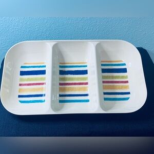 NWOT Melamine colorful section bowl